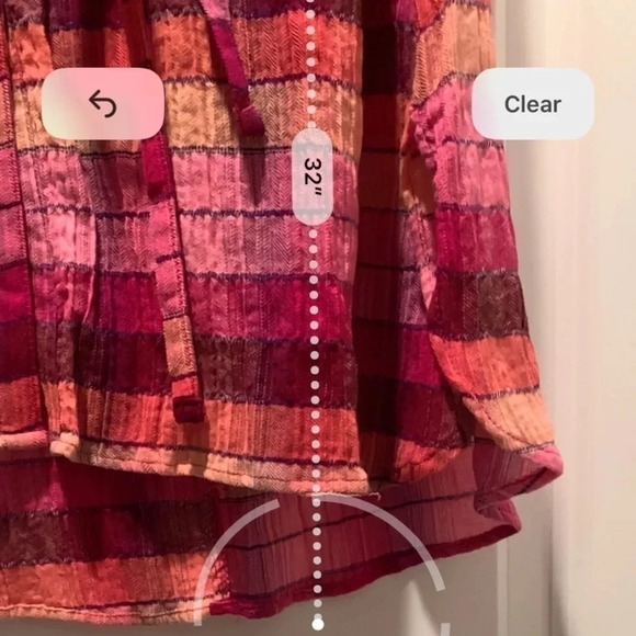 Isabel Maternity Shirt Pink Plaid Dolman Button Down NWT - Picture 6 of 8